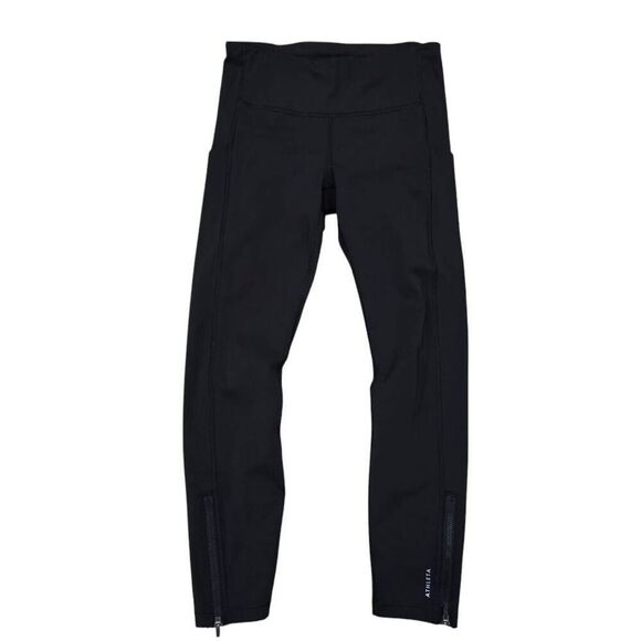 Athleta Ultimate Run 7/8 Tight Compression Leggings Women's Small Black Stretch - Picture 1 of 8